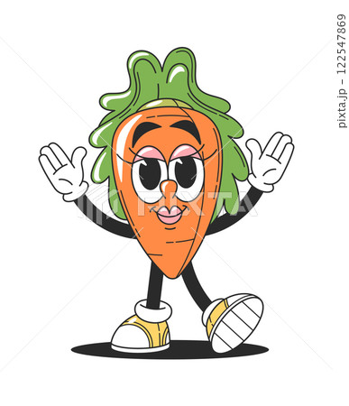 Pretty carrot cute girlish character 122547869