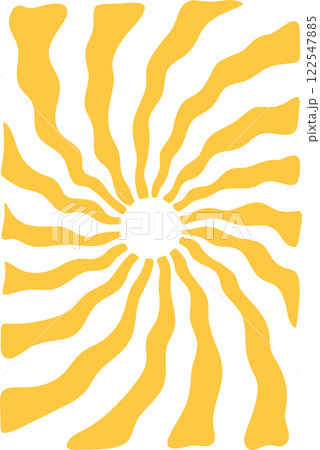 Radial sun shining groovy banner Radial sun shining groovy banner 122547885