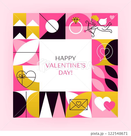 Happy Valentines Day Square Concept Happy Valentines Day Square Concept 122548671