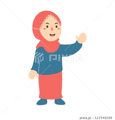 girls wearing hijab playing happily 122549289