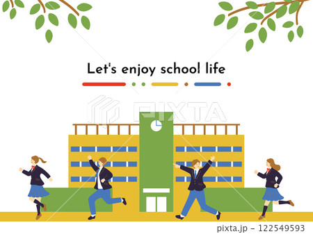 駆け抜ける学生たち 122549593