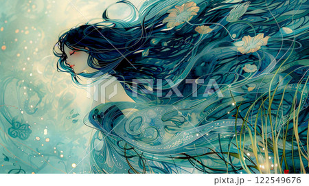 水の精霊 - 優雅と神秘の融合 122549676