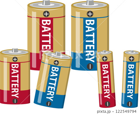 重ねた電池セット 重ねた電池セット 122549794