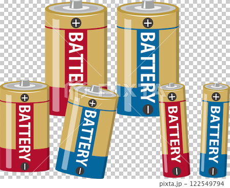 重ねた電池セット 重ねた電池セット 122549794