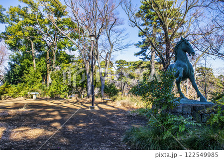 東京都大田区　千束八幡神社 　名馬　池月之像（いけづきの像） 122549985