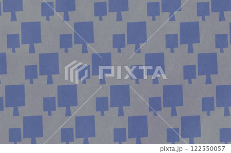 四角い木のシルエットのパターン(グレー) 122550057