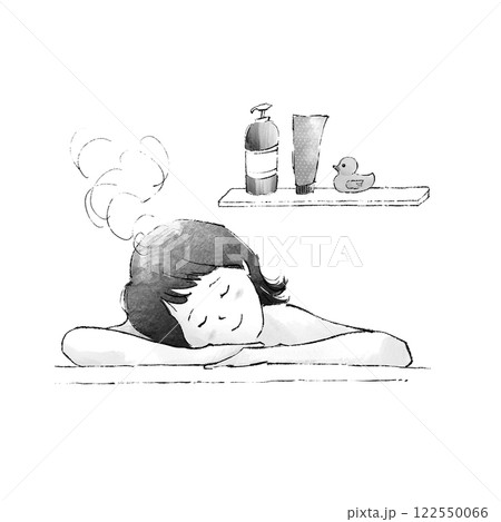 お風呂でリラックスしている女性 お風呂でリラックスしている女性 122550066