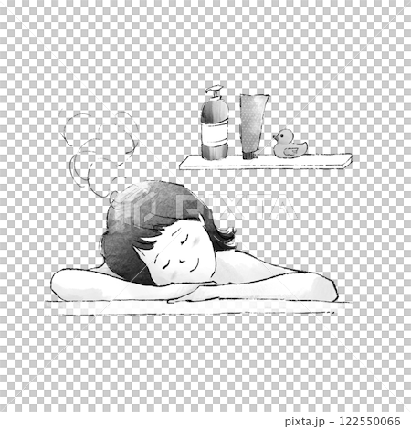 お風呂でリラックスしている女性 お風呂でリラックスしている女性 122550066
