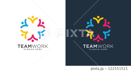 Abstract people vector design represents teamwork, diversity, signs and symbols. 122551521