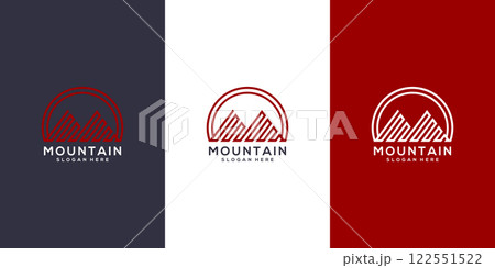 mountain logo vector design emblem 122551522