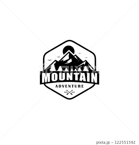 mountain logo vector design emblem 122551592