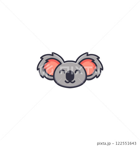 cute Bear head mascot logo vector designs 122551643