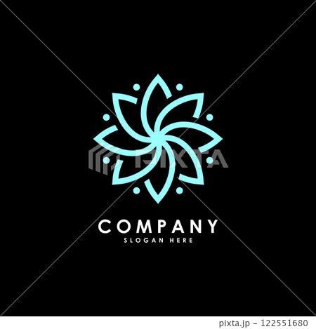 Abstract elegant flower logo icon vector design 122551680