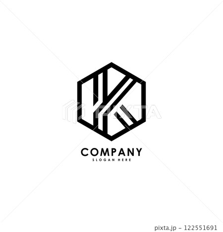 initials letter K hexagon logo vector initials letter K hexagon logo vector 122551691