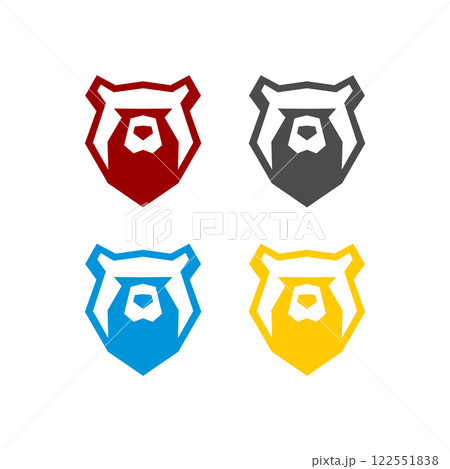 head bear animal logo vector template 122551838