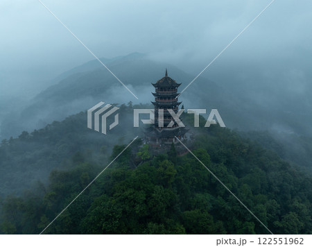 Aerial view of landscape in dujiangyan,Sichuan province,China 122551962