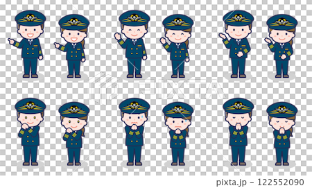 パイロットの男女 04 122552090