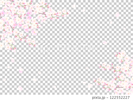 桜のフレーム 入学式・卒業式 122552227