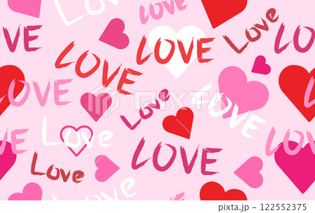 Valentine pattern seamless fabric Valentine day. love font pattern vector heart lover. Designed for background ,wallpaper ,valentine pattern ,clothing ,anniversary ,fabric ,sweetheart ,couple ,card 122552375