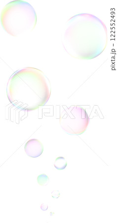 カラフルなシャボン玉のイラスト 122552493