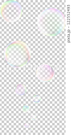 カラフルなシャボン玉のイラスト 122552493