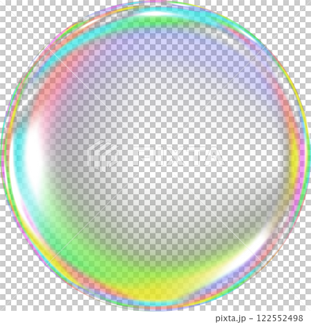 カラフルなシャボン玉のイラスト 122552498