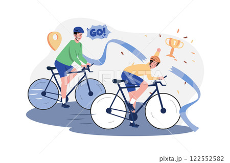 Cycling Competitions Illustration concept on white background 122552582