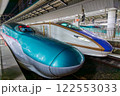 夜の東京駅に発着する新幹線 122553033