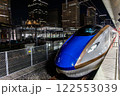 夜の東京駅に発着する新幹線 122553039