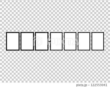 郵便番号の枠（黒） 122553041