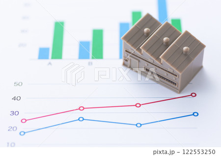 ビジネスグラフと製造業・工場 ビジネスグラフと製造業・工場 122553250