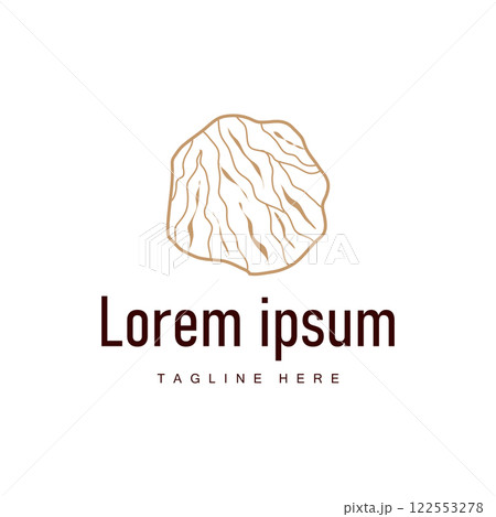 simple line design wood bark logo illustration minimalist wood structure concept minimalist line template symbol icon 122553278