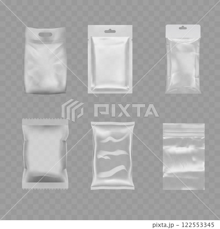 Transparent Plastic Packaging Mockup Set Vector Transparent Plastic Packaging Mockup Set Vector 122553345
