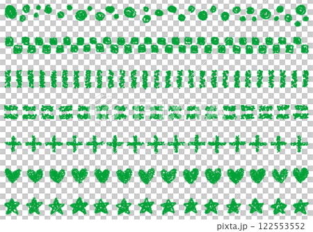 Hand-drawn crayon material: Various decorative line set Hand-drawn crayon material: Various decorative line set 122553552