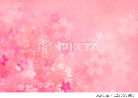 舞い散る桜のピンク背景 122553905
