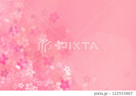 舞い散る桜のピンク背景 122553907