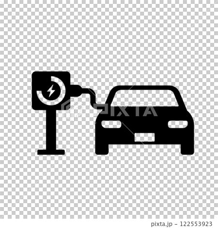 Electric car icon 122553923