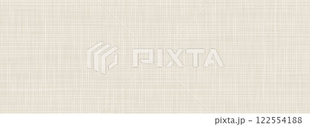 Beige linen seamless texture. Light neutral canvas repeating background. Sackcloth fabric material wallpaper. Rough hessian textile. Rustic woven burlap surface backdrop. Vector craft organic cotton 122554188