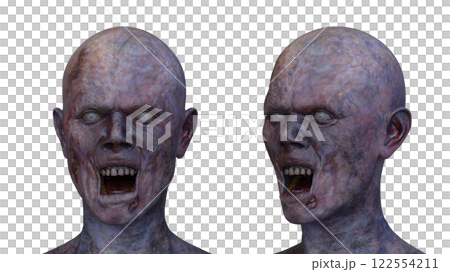 男性ゾンビの顔 122554211