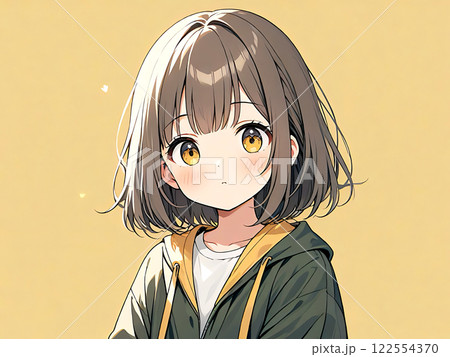 アニメ・漫画風の女性・女の子のイラスト素材 122554370