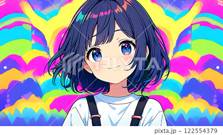 アニメ・漫画風の女性・女の子のイラスト素材 アニメ・漫画風の女性・女の子のイラスト素材 122554379