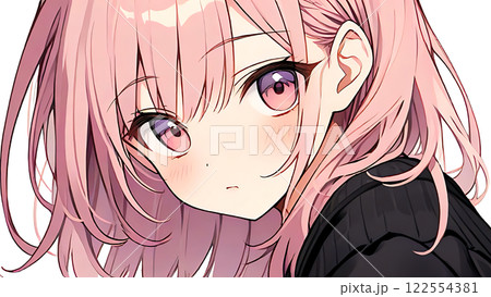 アニメ・漫画風の女性・女の子のイラスト素材 122554381