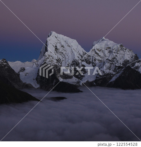 Cholatse and Taboche at the blue hour, Nepal. Cholatse and Taboche at the blue hour, Nepal. 122554528