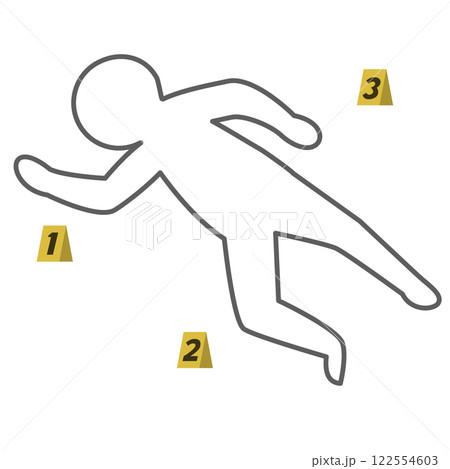 事件の捜査を表したイラスト 122554603