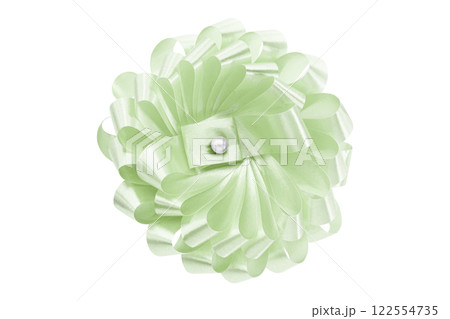 green ribbon on isolated on transparent background. 122554735