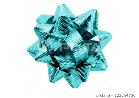 Light blue ribbon on isolated on transparent background. 122554736