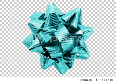 Light blue ribbon on isolated on transparent background. 122554736