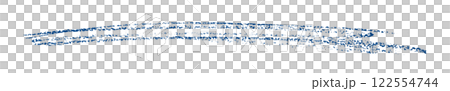 blue pencil strokes isolated on transparent background 122554744
