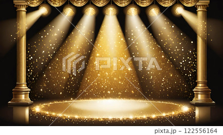 ステージ・舞台・スポットライトの背景素材 ステージ・舞台・スポットライトの背景素材 122556164