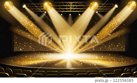 ステージ・舞台・スポットライトの背景素材 ステージ・舞台・スポットライトの背景素材 122556165